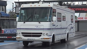33K views · 511 reactions | Who said you can't race your house?  The owner of this Coachman Mirada Motorhome took part in the RWYB action at Santa Pod Raceway much to the crowds and commentators amusement. | Mk1Kieran | Facebook