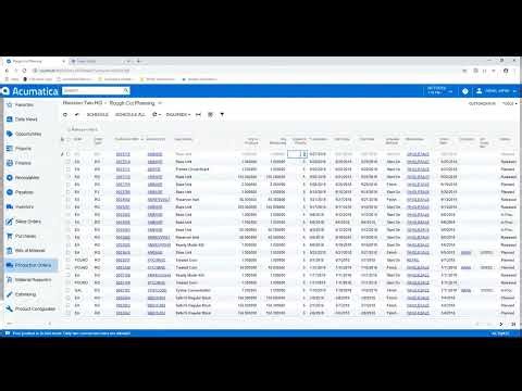 Acumatica Cloud ERP Acumatica Manufacturing: Advanced Planning and Scheduling