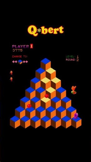 Q*bert 2 – Classic Arcade Gameplay#shorts