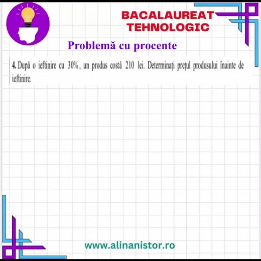 Probleme cu Procente: Exercitii Bacalaureat 2023