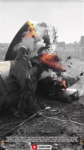 High Risk Cutting Tool for Cuts Giant Metal Cylinder