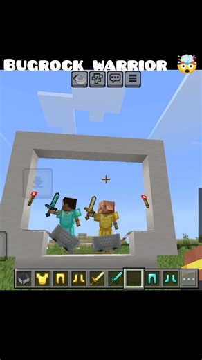 Bedrock WARRIOR TUTORIAL Easy 🗿#minecraft #gaming #tricks