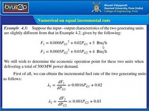 Numericals on Economic Dispatch Part I
