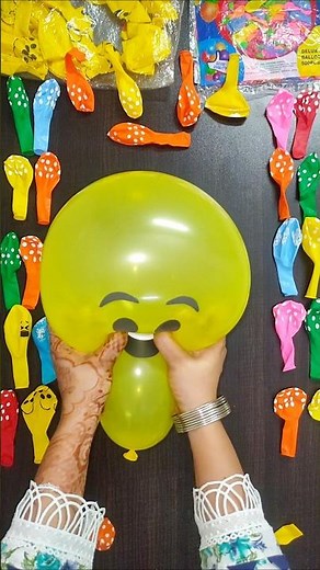 Triple Balloon POP 🎈💥 | Orange Polka, Red & Emoji Burst! #balloon #asmr #satisfying #shorts