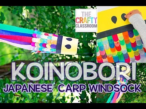 Koinobori Carp Windsock Craft for Kids