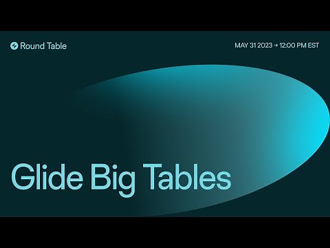 Glide Round Table: Big Tables