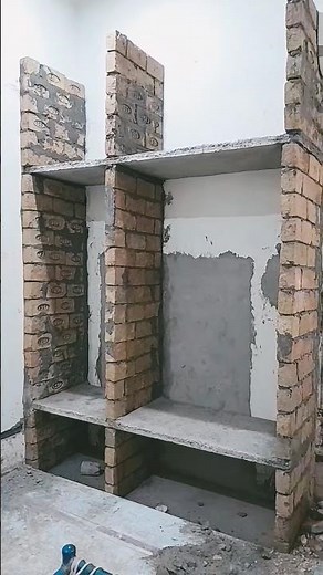 How to make wardrobe in bricks 👌 #construction #shorts