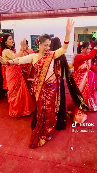 Traditional South Asian Dance Performance in Sarees