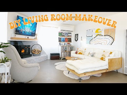 EXTREMELY DIY LIVING ROOM MAKEOVER / RENOVATION | MODERN BUILDS
