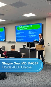 Earlier this month, Florida ACEP board member Shayne Gue, MD, FACEP, visited with residents at the HCA Florida Brandon Hospital! Request a visit to your residency program via the “ACEPNation Links” in our bio. EM residents, we can't wait to meet you! 🌟 | American College of Emergency Physicians - ACEP