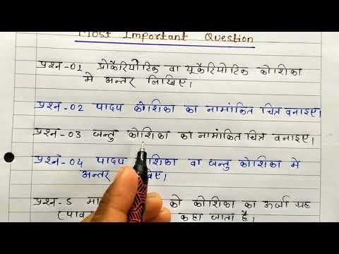 Imp question Class-11th Biology / Chapter-8