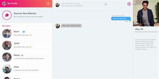 Tinder moves to the desktop with new messaging feature