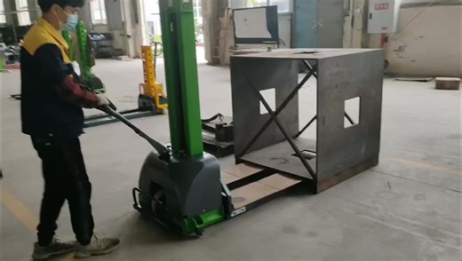 Semi Electric Self Loading Stacker 500kg 1000kg 1500kg Load Portable Forklift 1600mm Lift Height Pallet Stacker for Warehouse