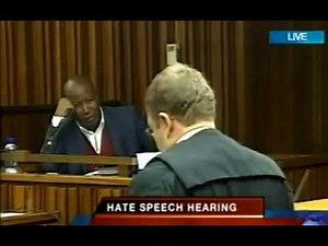 Malema - Handles a Lawyer in court during Hate speech case