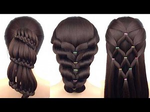 TOP 3 Easy and Unique Hairstyle for Wedding and Prom | Waterfall Braid Half Up Half Down | Ponytail