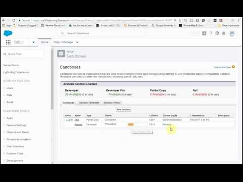 Salesforce Lightning: Steps for Creating Sandbox for Testing and Training