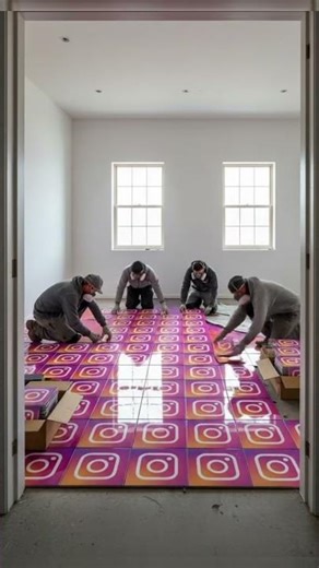 I Built a Floor With 1000 Instagram Logos 😱 | Bedroom Transformation