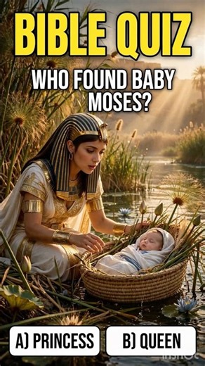 Who Found Baby Moses in the Nile? Exodus 2:5 Bible Quiz | shorts