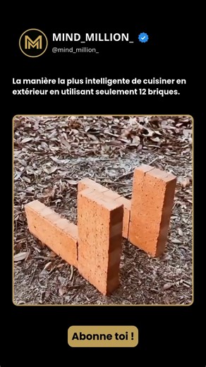 INFOS | SUCCÈS | BUSINESS on Instagram: "Cette vidéo montre comment assembler rapidement un poêle à bois à fusée soi-même, à l'aide de briques rouges standard. Dans un environnement boisé extérieur, on voit des mains gantées empiler les briques avec précision, sans mortier, pour créer une chambre de combustion et une cheminée. Le processus, rythmé et satisfaisant, illustre le placement précis nécessaire pour assurer une bonne circulation de l'air. Une fois la structure terminée, on place des bûc