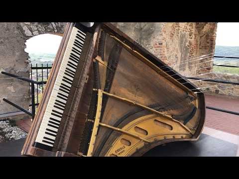 A Piano Listening to Itself at Beckov Castle
