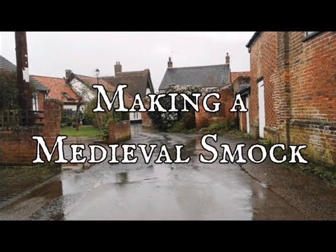 Making a Medieval Smock (FREE SEWING PATTERN) 1350 AD - 1450 AD. Medieval Reenactment