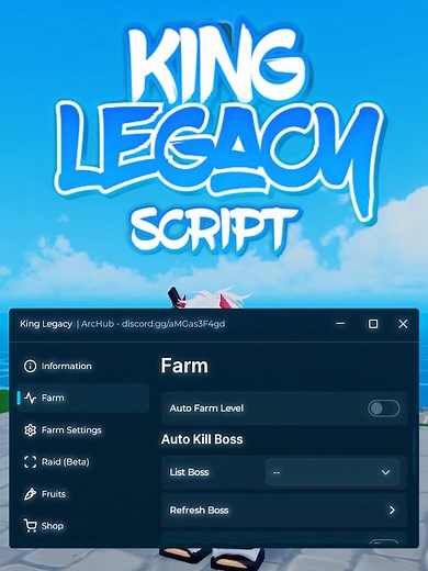 SAIU! 🥝KING LEGACY Script para Celular e PC ( Auto Farm, Farm Boss ) #kinglegacy #kinglegacyroblox #viral #foryoupage #foryou