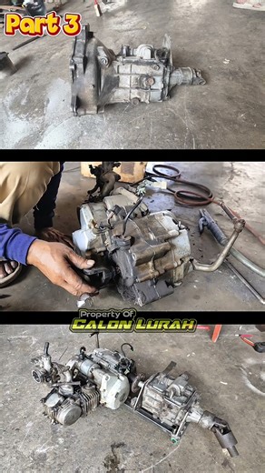 Bagian 3 || Tutorial menyambung transmisi mobil ke mesin sepeda motor #diy #mechanical #modifikasi