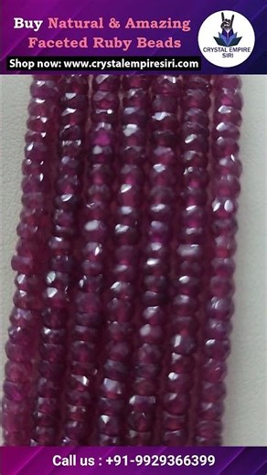 Buy Natural & Amazing Faceted Ruby Beads | Certified Real Ruby Beads for Jewelry