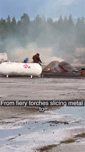 Torch cutting metal #precision #work #scrapmetalrecycling
