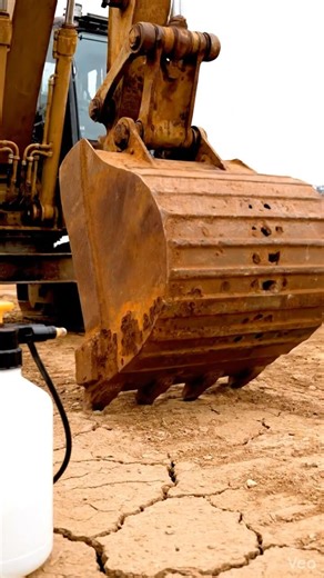 IMPOSSIBLE Rust Removal 😱 Excavator Bucket Goes From Destroyed to BRAND NEW #shorts