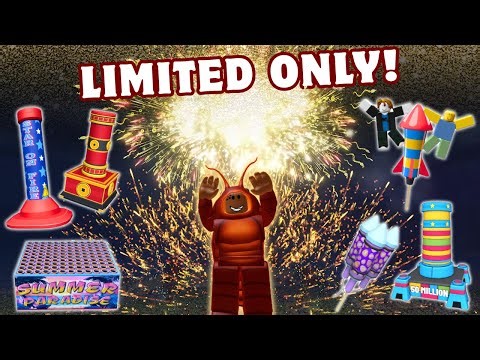 Crazy Limited Only Firework Show In Roblox! (Fireworks Playground)