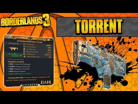Borderlands 3 | Torrent Legendary Weapon Guide (Maximum Fire Rate!)