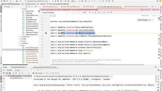 681.Integration-JMS (Java Message Service)-Receiving a Message,Support for JCA M