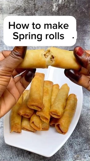 Easy steps on how to make spring rolls. #cooking #recipe #howto #springrolls #snacksrecipe #easy
