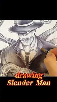 How to draw Slenderman/Slenderman/Draw a monster/Monster