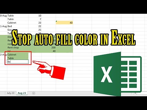 How to Fix Entering Words in MS Excel Automatically Fill Color || Turn Off Auto Fill Color in Excel