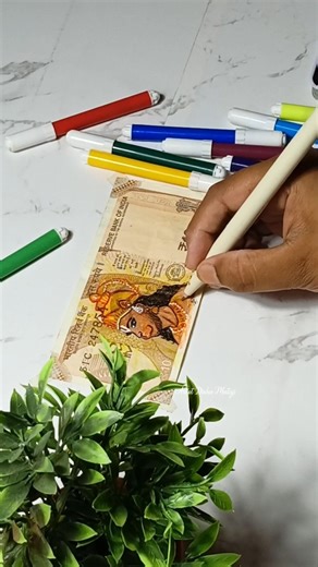 Rupees per Hanuman ji ka drawing 💝😍#shorts #hunuman #art #drawing #artist