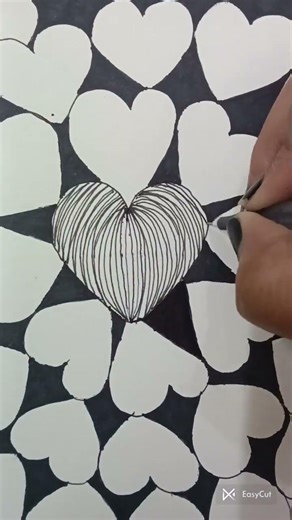 easy doodle art tutorial 🤍❤️#painting #art #artscraft