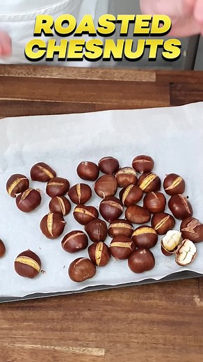 Easy to Peel Roasted Chestnuts Cooking method #cooking #chestnuts #food #foryou #foodie #learnwithtiktok #vincenzosplate