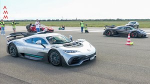 Hypercar drag races AMG One Jesko T50 and more