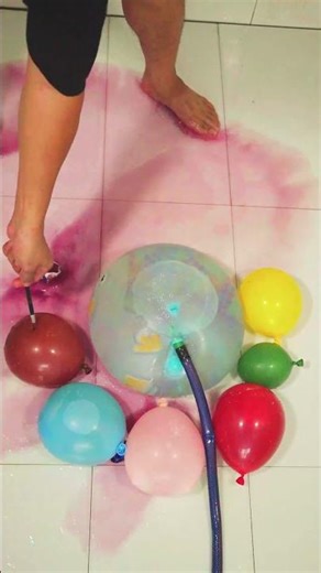 Satisfying Penguin Pop with Water & Orbeez | Colorful Balloon Explosion