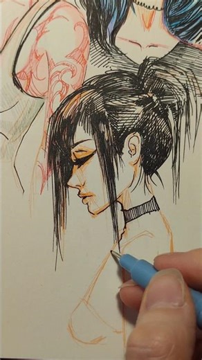 Alt Girl Portrait Speedpaint Traditional Art Sketch Drawing Stylization Face Illustration Sketching