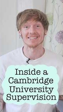 Inside a Cambridge University Supervision