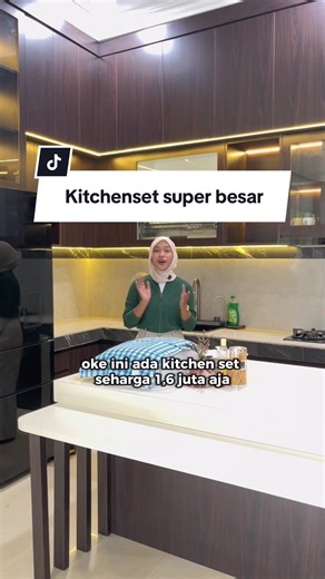 Kitchenset sebesar ini dengan hasil yang rapih tampilan yang mewah membawa kesan dapur kamu mempunyai value padahal ini harganya cuma 1,6 juta permeternya #kitchensetbandung #kitchensetmurah #kitchensetminimalis #kitchenset #kitchensetjakarta