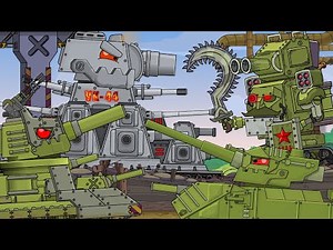 The third line of defense. VK-44 vs Soviet monsters. Cartoons about tanks