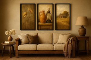 Rustic Farmhouse Wall Art Set: Barn, Flower, Lantern Prints (digital Download) - Etsy