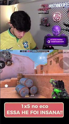 1x5 no eco HE FOI INSANA!! #standoff2 #standoff2 #40k #standoff2 #so2 #shorts #shortvideo #games