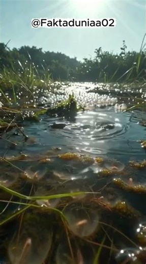 Nature’s magic: egg, tadpole, frog.” 🌿🐸 #faktadunia #facts #ai