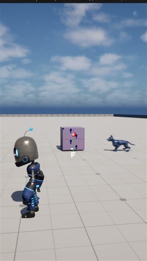 HICE QUE MI PERRO INTERACTÚE SOLO 🐶⚙️ #gamedev #indiedev #devlog #unrealengine5 #ue5 #gameplay