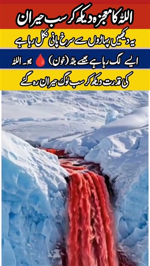 Allah ki Qudrat! Blood flowing from Ice